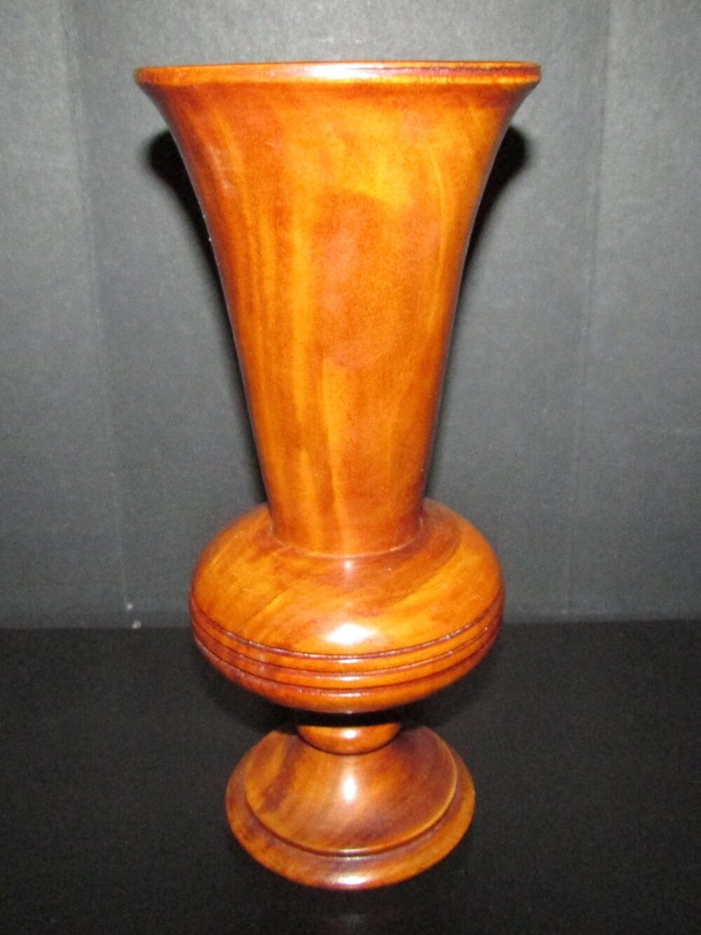Wood Turned Tall Vase